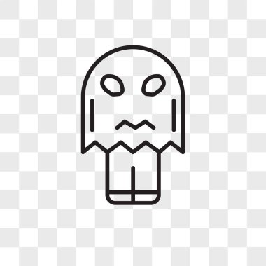 İzole canavar vektör simge şeffaf arka plan üzerinde canavar 