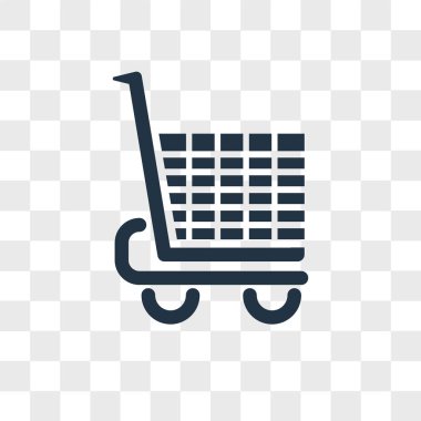 Saydam arka plan üzerinde sepeti logo tasarımı izole sepeti vektör simgesi