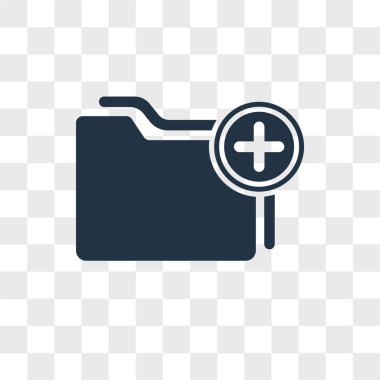 Saydam arka plan üzerinde klasör logo tasarımı izole klasör vektör simgesi