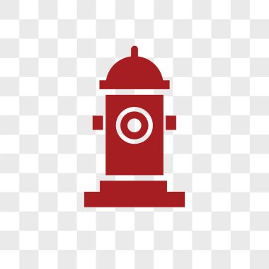 saydam arka plan üzerinde köknar izole yangın hidrant vektör simgesi