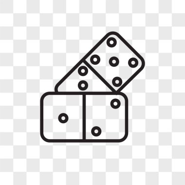 Saydam arka plan üzerinde Domino lo izole Domino vektör simgesi