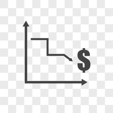 saydam arka plan üzerinde düşük çünkü izole düşük maliyetli vektör simgesi