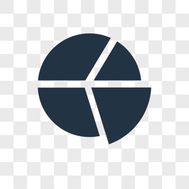 Saydam arka plan üzerinde grafik pasta logo tasarımı izole grafik pasta vektör simgesi