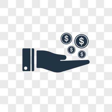 Saydam arka plan üzerinde Get para logo tasarımı izole para vektör simge olsun