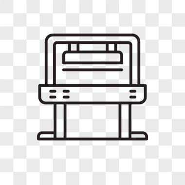 Saydam arka plan üzerinde Giyotin logo tasarımı izole Giyotin vektör simgesi