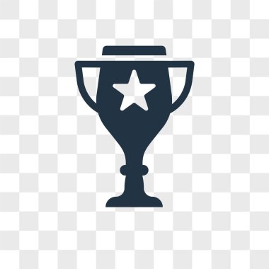 Şeffaf arka plan, logo tasarlamak izole Kupası vektör simgesi