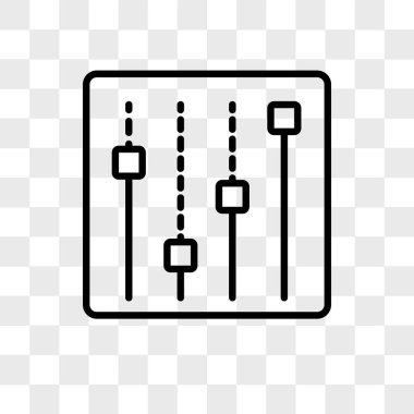 Ayarlama vektör simgesini şeffaf arka plan üzerinde Adjus izole