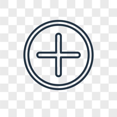 Artı şeffaf arka plan üzerinde izole vektör simge Ayrıca logo tasarımı