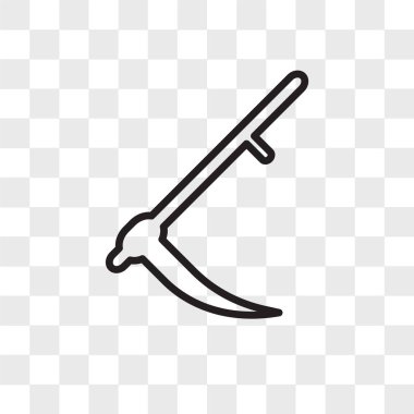 Saydam arka plan üzerinde orak lo izole orak vektör simgesi