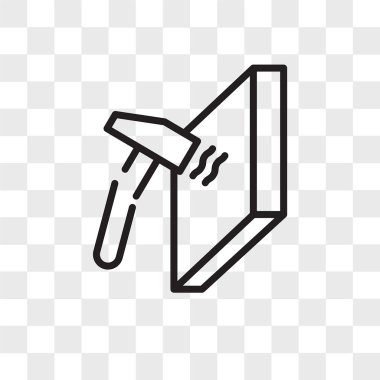 saydam arka plan üzerinde unbr izole kırılmaz vektör simgesi