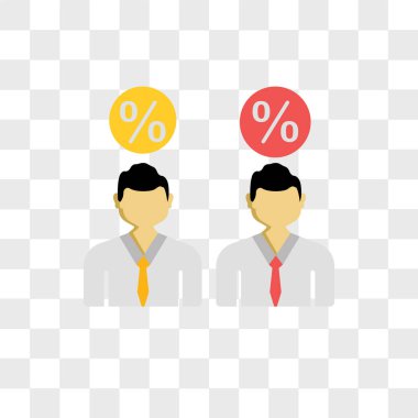 Saydam arka plan üzerinde Poli izole politikacılar vektör simgesi
