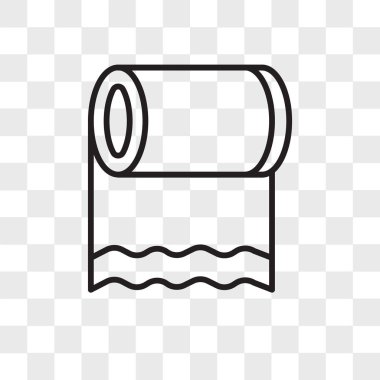 Saydam arka plan üzerinde rulo logo tasarımı izole rulo vektör simgesi