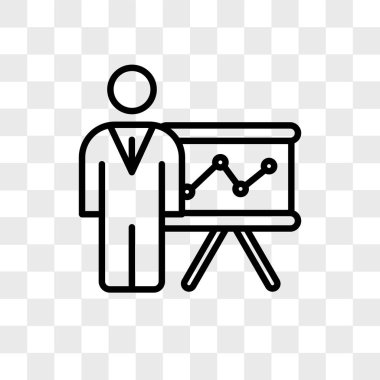 Saydam arka plan üzerinde ön izole sunu vektör simgesi