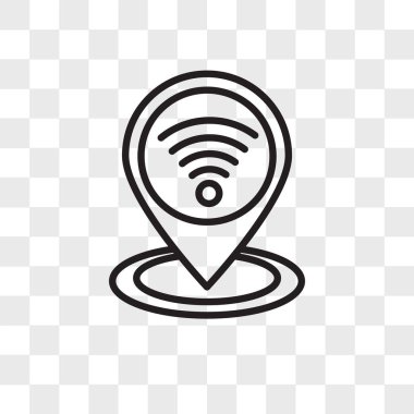 Saydam arka plan üzerinde Gps logo des izole Gps vektör simgesi