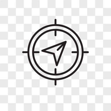 Saydam arka plan üzerinde Navig izole gezinti vektör simgesi