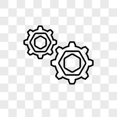 Ayarları şeffaf arka plan üzerinde izole simge vektör ayar