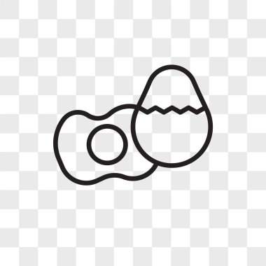 Saydam arka plan üzerinde yumurta logo des izole yumurta vektör simgesi