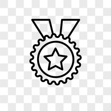 Saydam arka plan üzerinde rozet logo izole rozet vektör simgesi