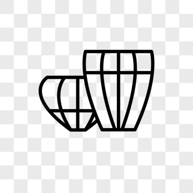 Saydam arka plan üzerinde Tablas lo izole Tablas vektör simgesi