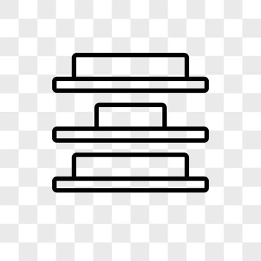 Saydam arka plan üzerinde hizalama logo tasarımı izole hizalama vektör simgesi