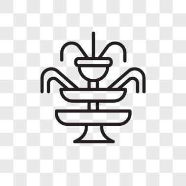 Saydam arka plan üzerinde Fountai izole Çeşme vektör simgesi