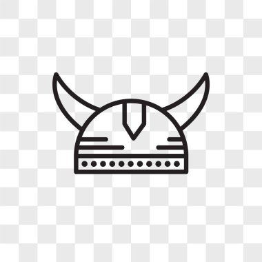 Saydam arka plan üzerinde VI izole Viking kask vektör simgesi