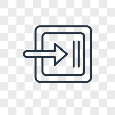 Saydam arka plan üzerinde oturum açma logo tasarımı izole giriş vektör simgesi