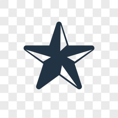 Saydam arka plan üzerinde yıldız logo tasarımı izole vektör yıldız simgesi