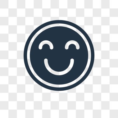 Saydam arka plan üzerinde duygu logo tasarımı izole duygu vektör simgesi