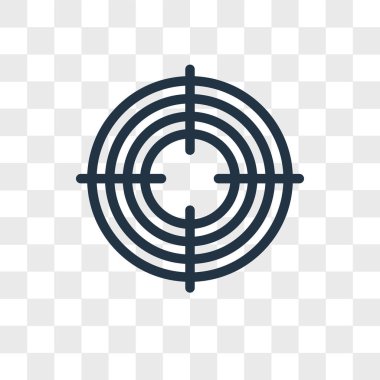 Saydam arka plan üzerinde hedef logo tasarımı izole hedef vektör simgesi