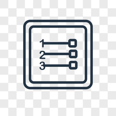 Saydam arka plan üzerinde numaralandırma logo tasarımı izole vektör simge numaralandırma