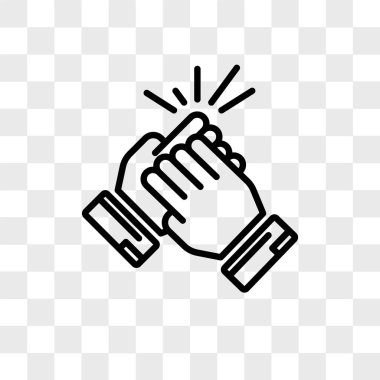 Cooper vektör simgesi üzerinde şeffaf arka plan, izole işbirliği