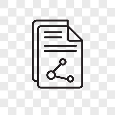 Saydam arka plan üzerinde dosya logosu d izole dosya vektör simgesi