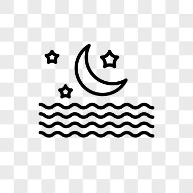 Saydam arka plan üzerinde Moon logosu d izole ay vektör simgesi