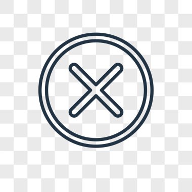 Saydam arka plan üzerinde iptal logo tasarımı izole iptal vektör simgesi