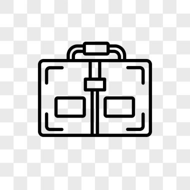 Saydam arka plan üzerinde Suitcas izole bavul vektör simgesi