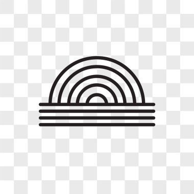 Saydam arka plan üzerinde gökkuşağı logo tasarımı izole gökkuşağı vektör simgesi