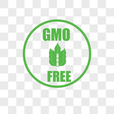 saydam arka plan üzerinde GDO fre izole GDO ücretsiz vektör simge