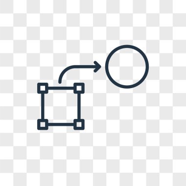 Saydam arka plan üzerinde dönüştürme logo tasarımı izole vektör simge dönüştürmek