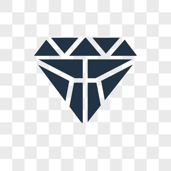 Diamant vector pictogram geïsoleerd op transparante achtergrond, Diamond logo ontwerp — Stockvector