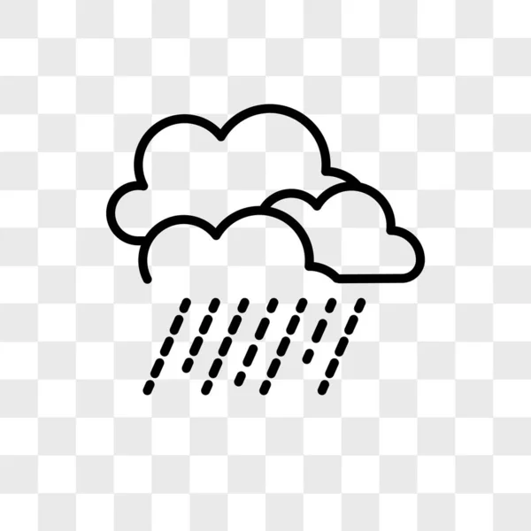 雨矢量图标隔离在透明背景下, 雨标志 d — 图库矢量图片