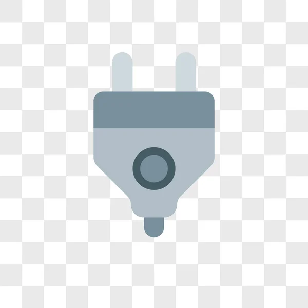 Plug icona vettoriale isolata su sfondo trasparente, Plug logo d — Vettoriale Stock