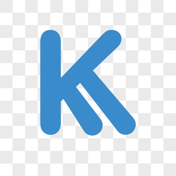 Kenya valuta vektor ikonen isolerad på transparent bakgrund, K — Stock vektor