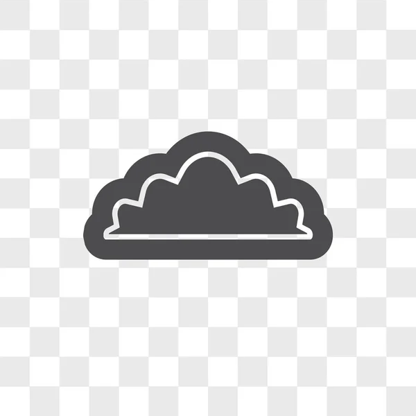 Icono de vector de nube aislado sobre fondo transparente, logotipo de nube — Vector de stock