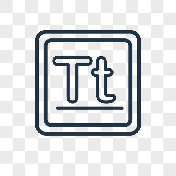 Icône vectorielle de texte isolée sur fond transparent, Conception du logo Texte — Image vectorielle
