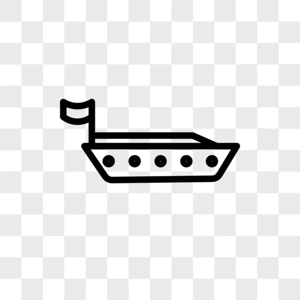 Icona vettoriale della nave isolata su sfondo trasparente, logo della nave d — Vettoriale Stock