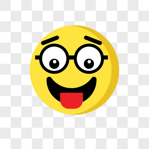 Nerd emoji vector icono aislado sobre fondo transparente, Nerd — Vector de stock