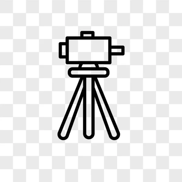 Surveyor vector icon isolated on transparent background, surveyo — Stock Vector