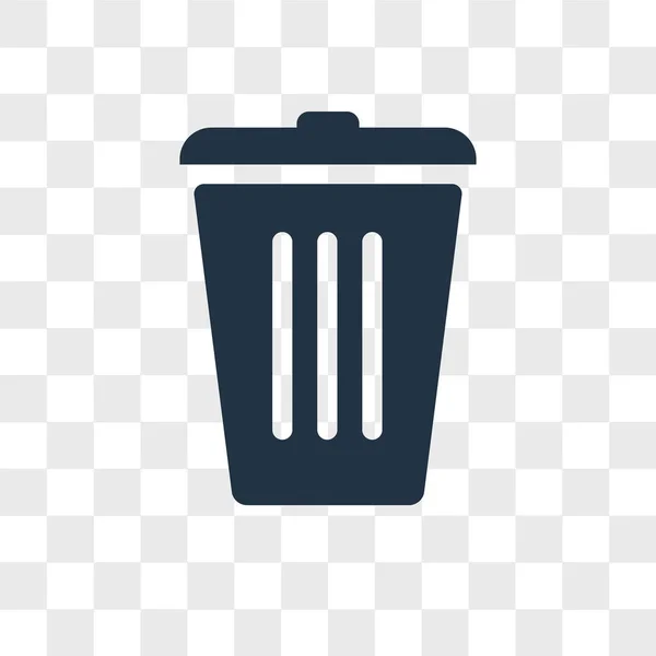 Trash-Vektor-Symbol isoliert auf transparentem Hintergrund, Trash-Logo-Design — Stockvektor