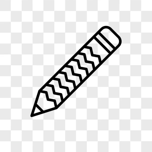 Pencil vector icon isolated on transparent background, Pencil logo design — Stock Vector